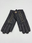 Michael Michael Kors Leather Astor Studded Touch Tips Gloves Women s M Black