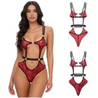 Women Leotards Back Hollow Jumpsuits Long Rompers Party Bodysuit Sexy Clubwear