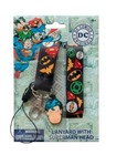 Dc Comics Heroes Logos 18  Lanyard With Soft Superman Head Charm New Unused