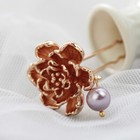 Chinese Ming Dynasty Vintage Flower Hairpin Hanfu U Shaped Hair Stick Comb Gift
