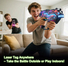 Laser Tag Guns Set Of 4 W  Led Vests Barrel Outdoor Game