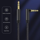 Elbow 3 5mm Braided Male To Male Stereo Audio Aux Cable Cord For Ipod Car Iphone
