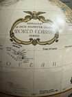 1970   s Replogle 16  World Classic Globe On Plaster Lion Base Rare Vintage