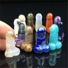 Wholesale Natural Male Penis Quartz Crystal Massager Carved Wand Gem Healing 