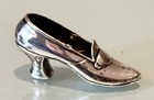 Antique Vintage Sterling Silver Woman Shoe Shape Sewing Needle Holder Case