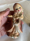 Set 1950s  50s Vintage Hawaiian Ceramic Figurines  Figure Hula Dancers Novelty
