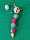 1930 s Japan Celluloid Faced With Ears String Balls Crib Toy