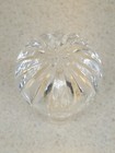 Vintage Art Glass Clear Stopper 4 24  Cut Design Excellent Condition