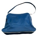 Vintage Vtg Klm Royal Dutch Airlines Travel Carry On Shoulder Bag Blue Vinyl