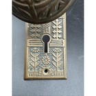 Pair Antique Cast Brass Door Knobs  By Reading  Hardware Circa 1800s