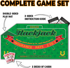 Double Sided Poker Mat 36x72 Blackjack Table Cover Casino Felt Texas Hold em