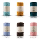 Macrame Cord Yarn Single Twisted 100   Cotton 3 5mm 246ft Rope 20 Color Option