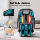 Full Body Massage Chair Recliner Zero Gravity Shiatsu Relaxation Black Usb Faux 