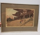 Antique Japanese Hiroshi Yoshida Woodblock Signed Chion-in Temple Gate