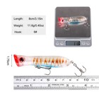 10pcs lot Topwater Popper Fishing Lure 8cm11 6g Floating Surface Crank Bait Bass