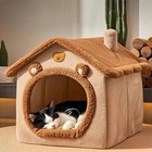 Indoor Warm Dog House Soft Pet Bed Tent House Kennel Cat Bed Washable Cushion