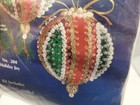Sulyn Holiday Joy Red green Makes 2 Vtg Sequin Bead Christmas Ornament Kit