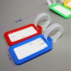 10x Blue Luggage Tags For Suitcases Travel Bag Tag Plastic Name Label