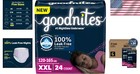 Goodnites Girls  Nighttime Underwear Xxl 120-165 Lbs 24 Ct 2 Packs