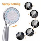 High Pressure Shower Head 5 Settings Handheld Shower Heads Spray With 5 Ft Hose