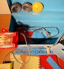 Vintage Gilbert Erector Action Sets Large Lot Blue Metal Box 1960s 1970s  Xfrm  