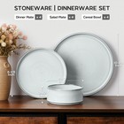 Onader Stoneware Dinnerware Set 12 Piece Plates And Bowls Dish Set For 4