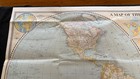 Vintage 1941 National Geographic World Map Double Hemisphere