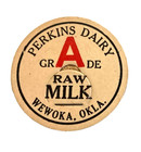 2 Perkins Dairy Grade Raw Milk Wewoka  Okla  Bottle Caps Unused Rare