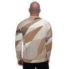 Mens Bomber Jacket - Rustic Brown Stone Print