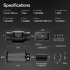 Vivosun Smart Air Filtration Pro Kit T6 Inline Fan Carbon Filter Ducting E42a 