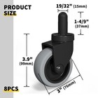 Mop Bucket Replacement Casters 3  Set Of 8 Fits Rubbermaid Commercial Models  
