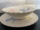 Vintage Mcm Baby Ceramic Trinket Set Bear Lamb Giraffe Shower Nursery Gift