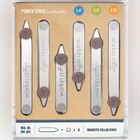 Wurkin Stiffs 3 Pair Magnetic Collar Stays 2    2 5    2 75    Silver Nwt