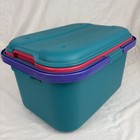 Vintage Eagle Craftstor Sewing Craft Storage Organizer Teal Purple Pink 15x11x9