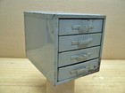 Vintage Metal Industrial Tool Bolt Parts Storage Bin Drawer Organizer Cabinet