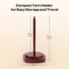 Caydo Wooden Yarn Holder For Knitting And Crocheting  Yarn Spinner Holder W-041i