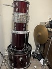 Used Rogers Big R 1970s 5 Pcs Drum Set Red-very Good Condition  Complete Set
