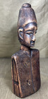 Vintage Hand Carved Wooden African Ceremonial Bust Tribal Art Figure Sculpture
