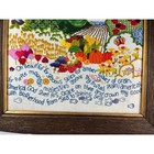 American Sampler Crewel Embroidery Wall Hanging Complete Finished Framed 1977