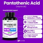 Pantothenic Acid Vitamin B5 500mg 200 Capsules High Quality Pure Form Healthfare