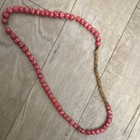 Antique Venetian Glass Skunk Trade Beads Red Eye Bead Strand African Trade 59pc