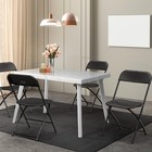 12 Pack Black Plastic Folding Chair Steel Frame 350lb Indoor Outdoor