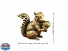 Fanbodta Vintage Bronze Squirrel Statue - Solid Copper Desk Decor  Paperweigh