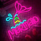 Neon Sign Dimmable Mermaid Neon Sign For Wall Decor Neon Light Up Mermaid Tail