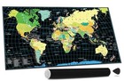 Scratch Off World Travel Map Poster 27 X 16 Inch - Large Frame Ready Travel 