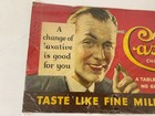 Vintage 30s Cascarets Chocolate Laxatives Drug Store Trolley Advertising Sign