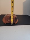 Vintage Wood Souvenir Trinket Jewelry Keepsake Box Curved Top Brass Tone Latch