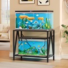 W-shape 10-40 Gallon Fish Tank Stand  500 Lbs Capacity  Double-layer Storage