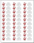 150 Christmas Santa Waving Mailing Return Address Labels Personalized