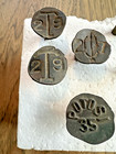 Lot Of 17 Vintage Railroad Date Nails Washers Company Marked Numbered